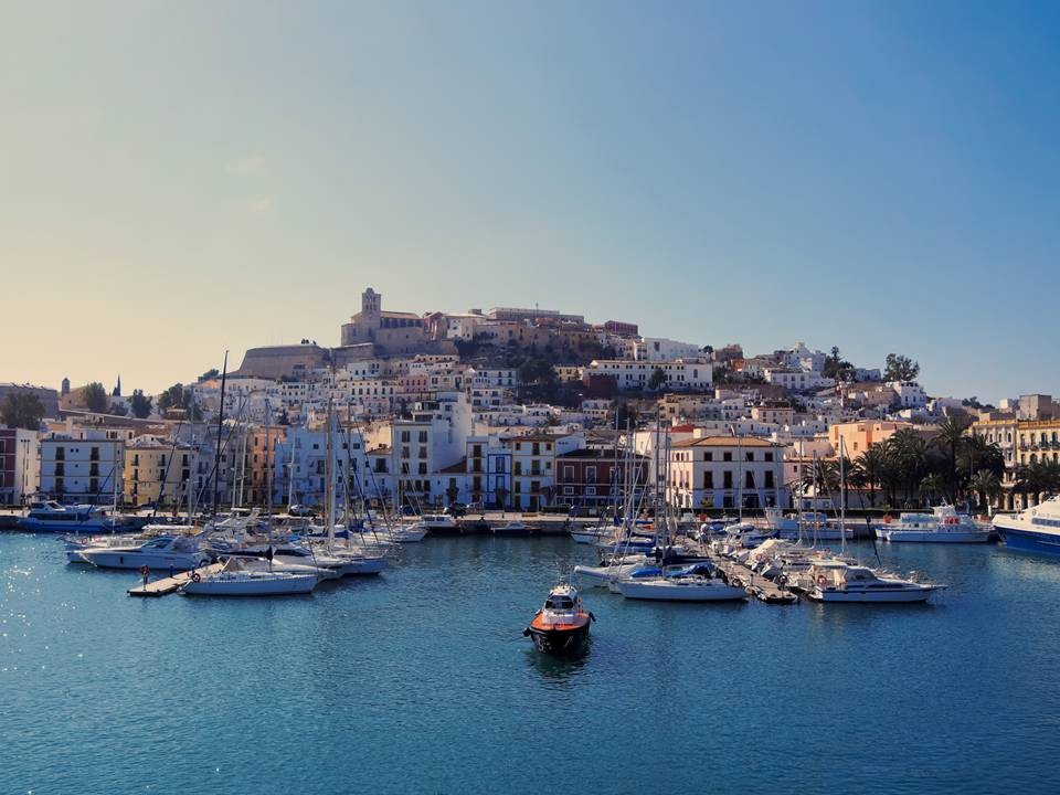 Balearic Islands, Ibiza, Dalt Vila, Old Town, harbour